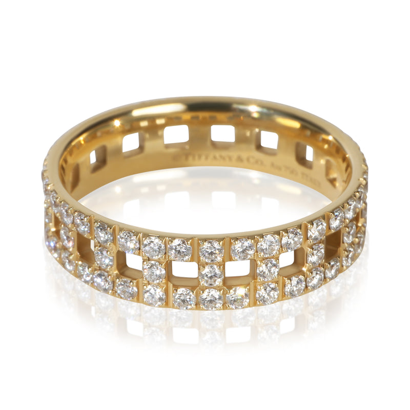 Tiffany & Co. Yellow Gold Diamond Tiffany T Wide Ring fv