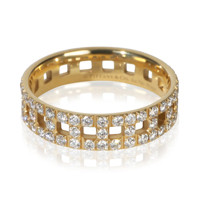 Tiffany & Co. Yellow Gold Diamond Tiffany T Wide Ring fv