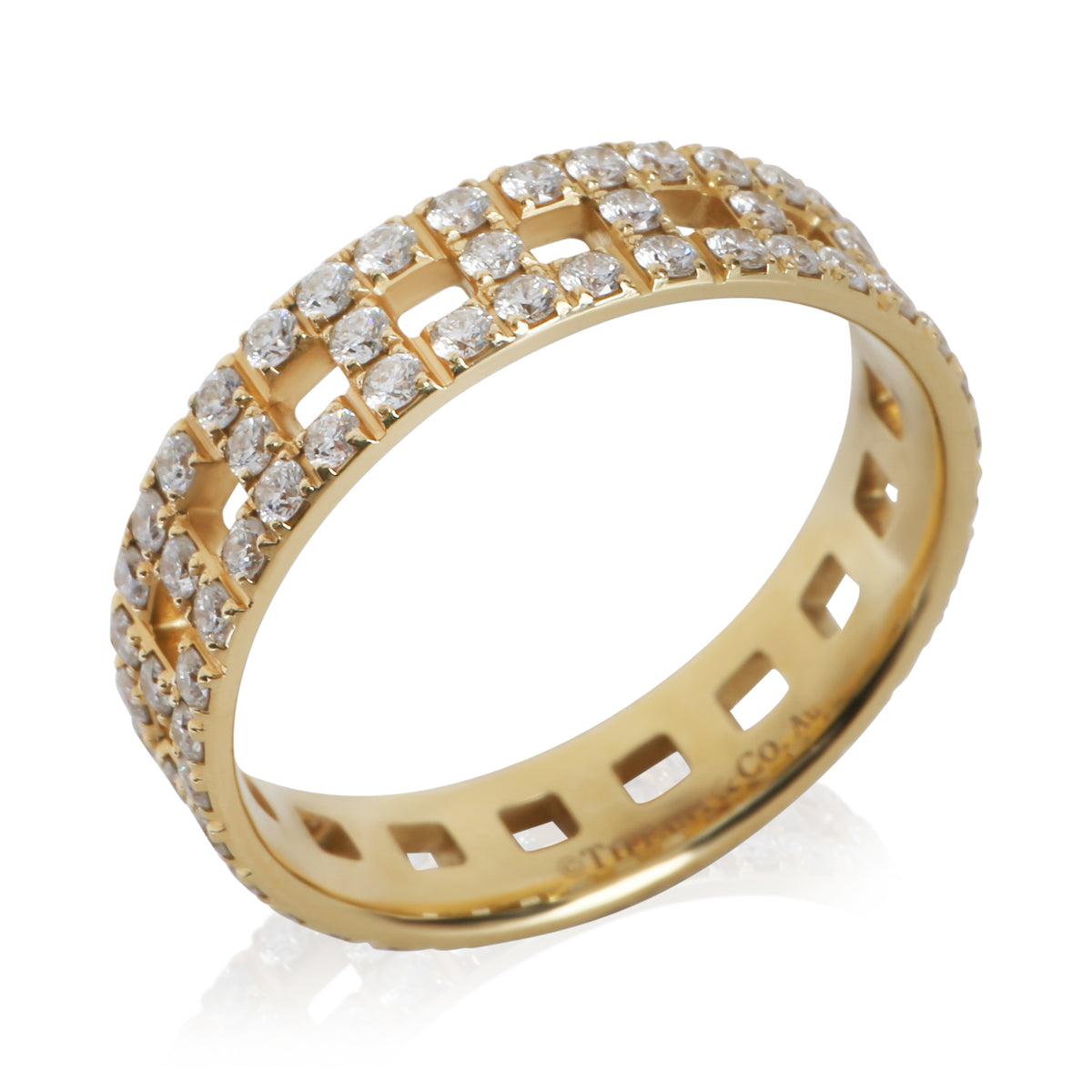 Tiffany & Co. Yellow Gold Diamond Tiffany T Wide Ring 4