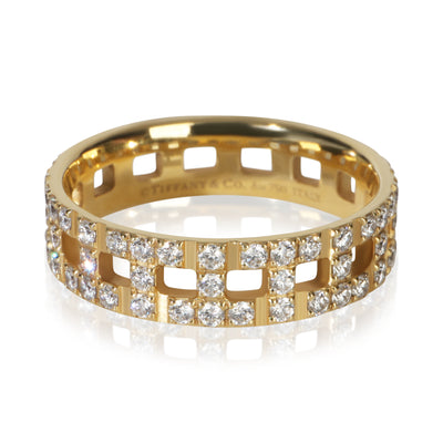 Tiffany & Co. Yellow Gold Diamond Tiffany T Wide Ring fv