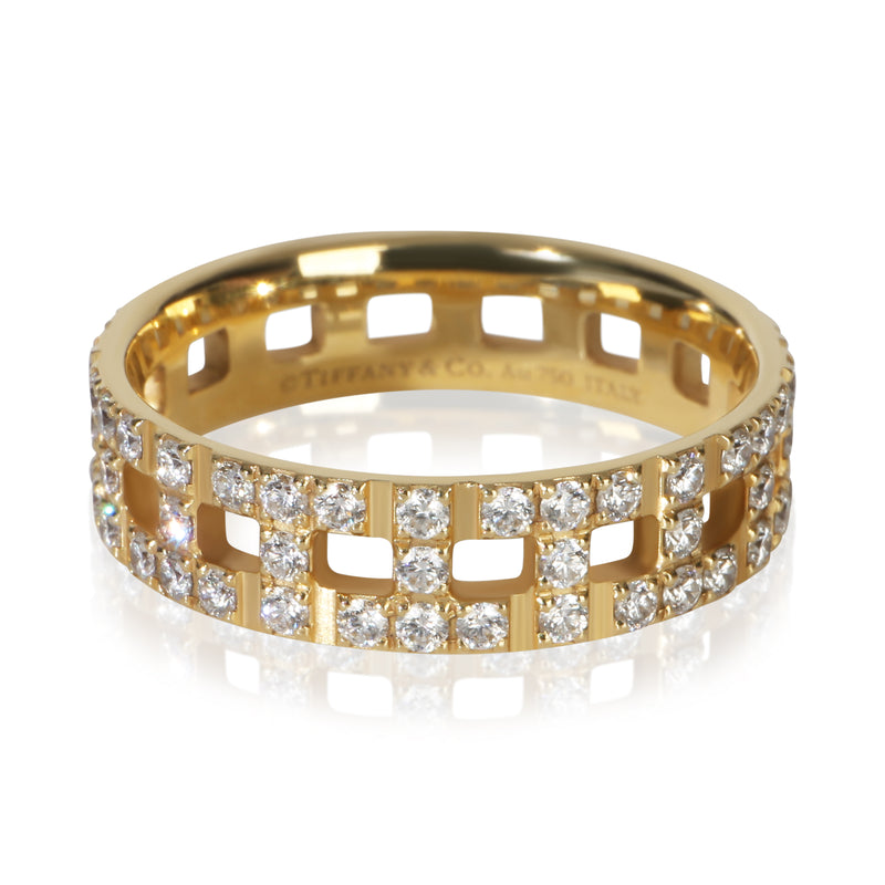 Tiffany & Co. Yellow Gold Diamond Tiffany T Wide Ring fv