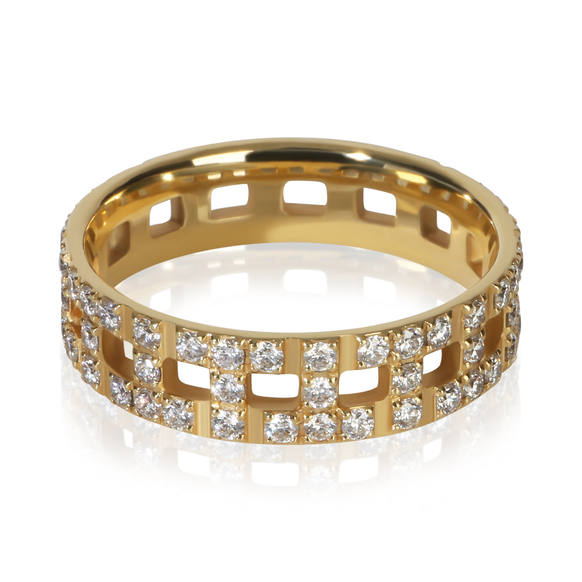Tiffany & Co. Yellow Gold Diamond Tiffany T Wide Ring 3