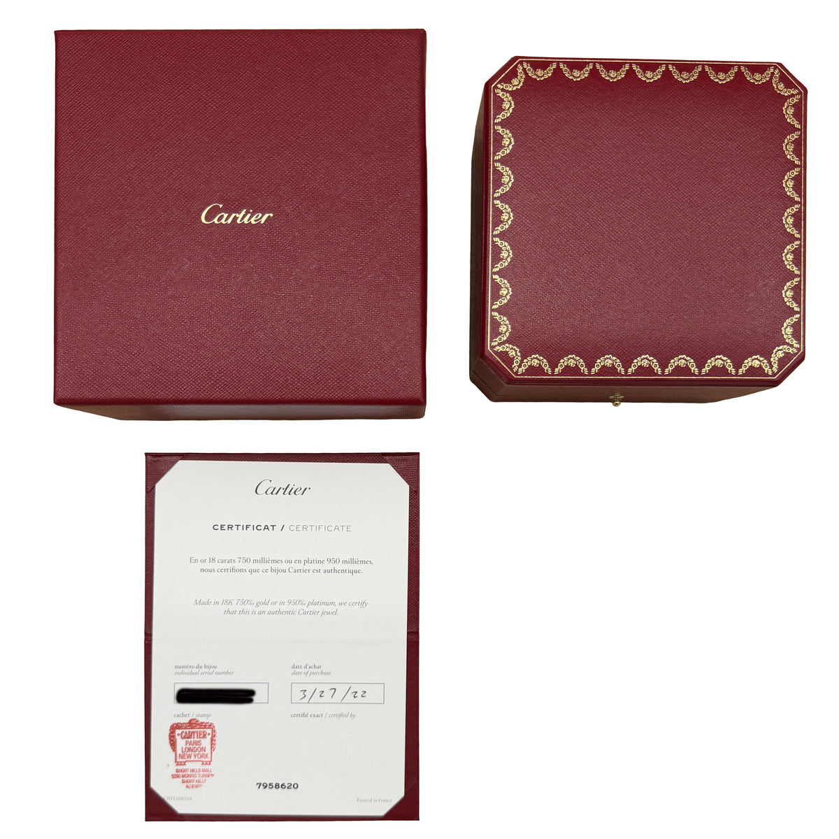Cartier Rose Gold Diamond Juste Un Clou Bracelet box