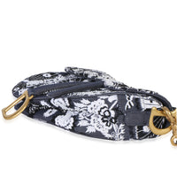 Christian Dior Blue Denim Beaded Butterfly Medium Saddle Bag Handbag 6