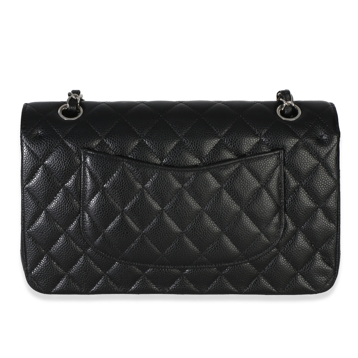 Chanel Black Quilted Caviar Medium Classic Double Flap Handbag Handbag 5