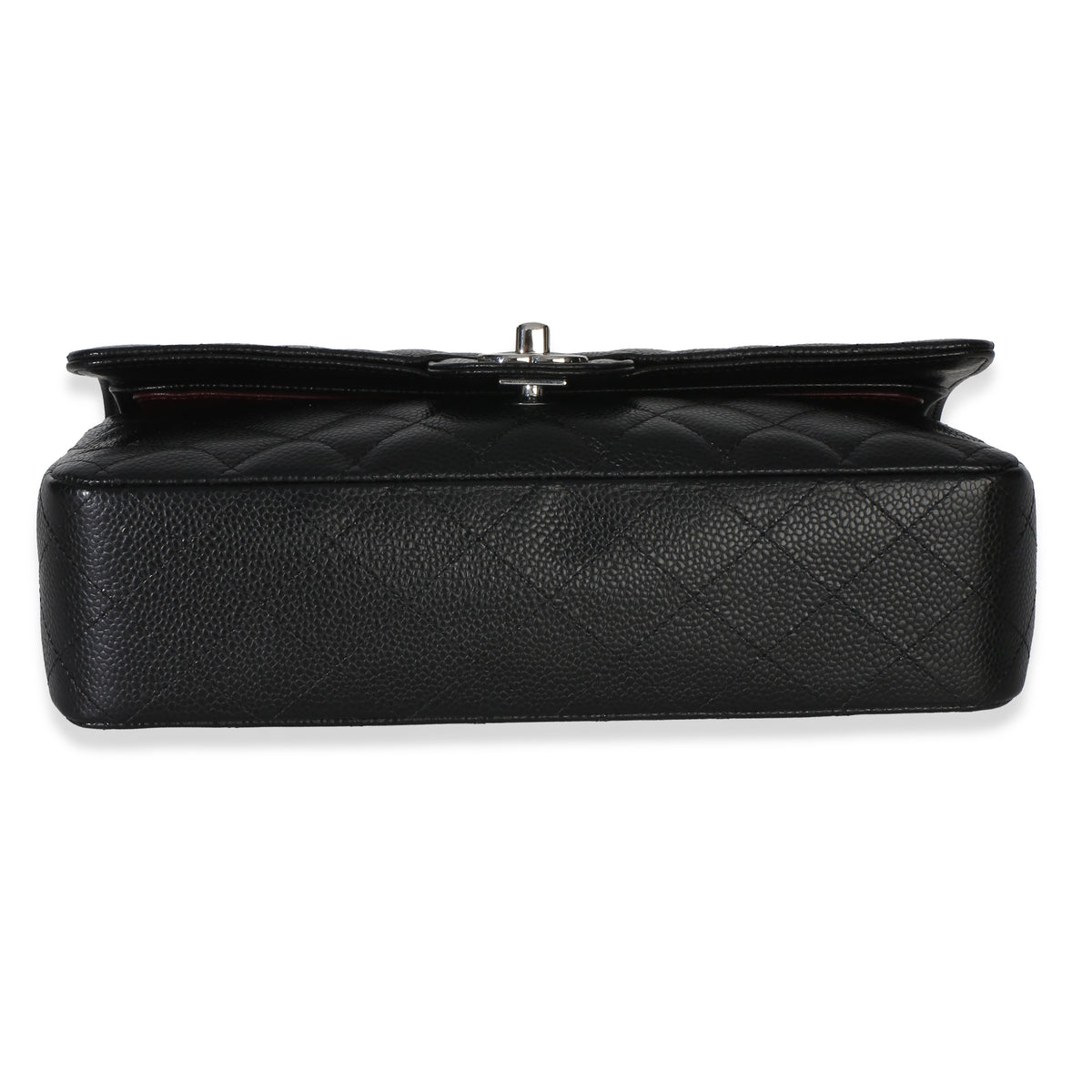 Chanel Black Quilted Caviar Medium Classic Double Flap Handbag Handbag 6