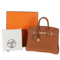 Hermès Gold Togo Birkin 25 GHW Handbag 8