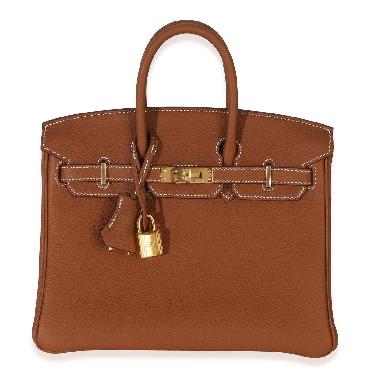 Hermès Gold Togo Birkin 25 GHW Handbag fv