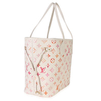 Louis Vuitton White Monogram Empreinte Sunrise Aquarelle Neverfull MM Handbag 3