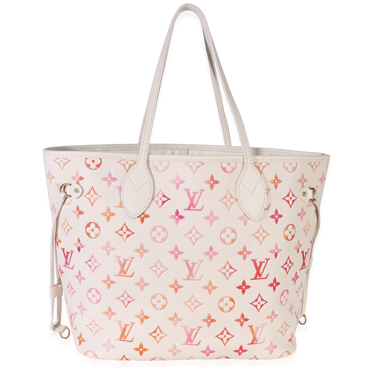 Louis Vuitton White Monogram Empreinte Sunrise Aquarelle Neverfull MM Handbag 4