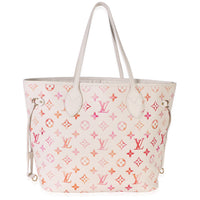 Louis Vuitton White Monogram Empreinte Sunrise Aquarelle Neverfull MM Handbag 4