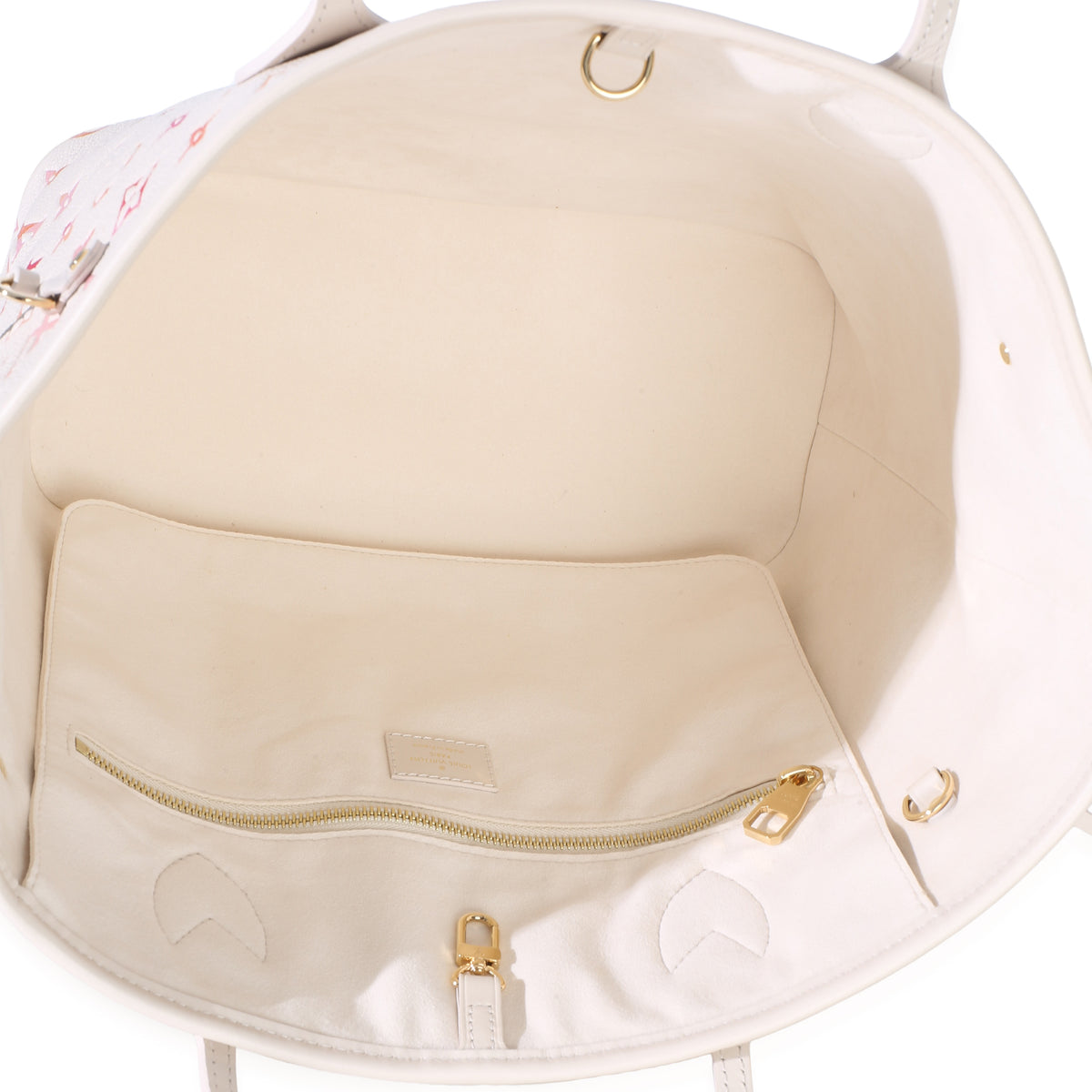 Louis Vuitton White Monogram Empreinte Sunrise Aquarelle Neverfull MM Handbag 8