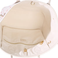 Louis Vuitton White Monogram Empreinte Sunrise Aquarelle Neverfull MM Handbag 8