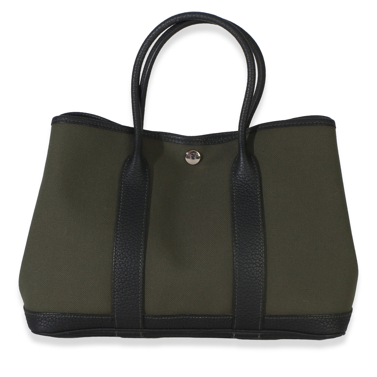 Hermès Vert De Gris Toile Negonda Garden Party 30 PHW Handbag 2