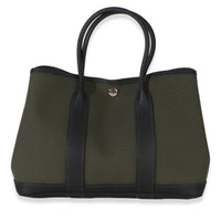 Hermès Vert De Gris Toile Negonda Garden Party 30 PHW Handbag 2