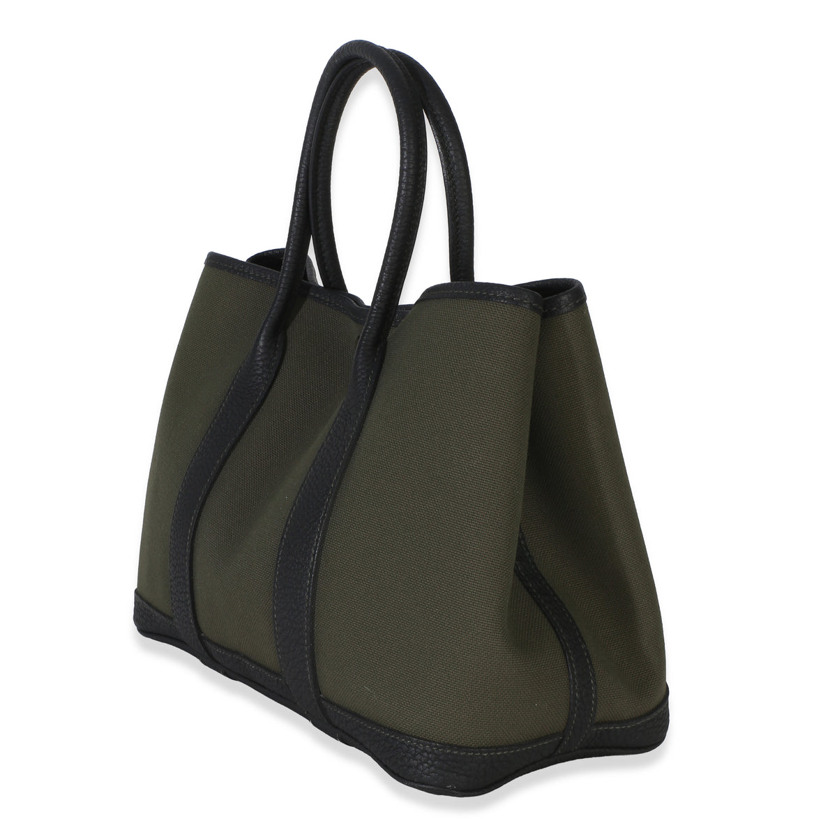 Hermès Vert De Gris Toile Negonda Garden Party 30 PHW Handbag 3