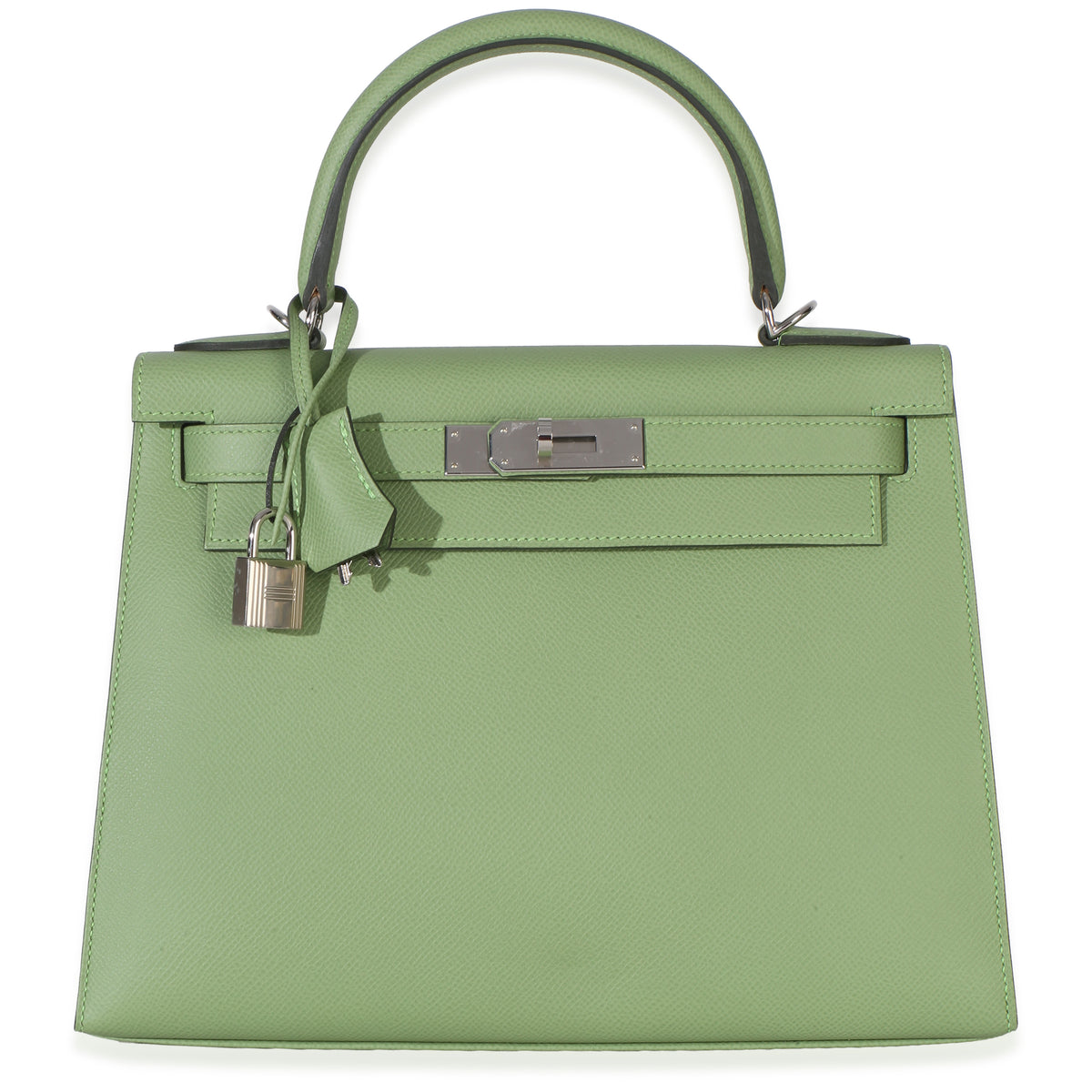 Hermès Vert Criquet Epsom Sellier Kelly 28 PHW Handbag 2