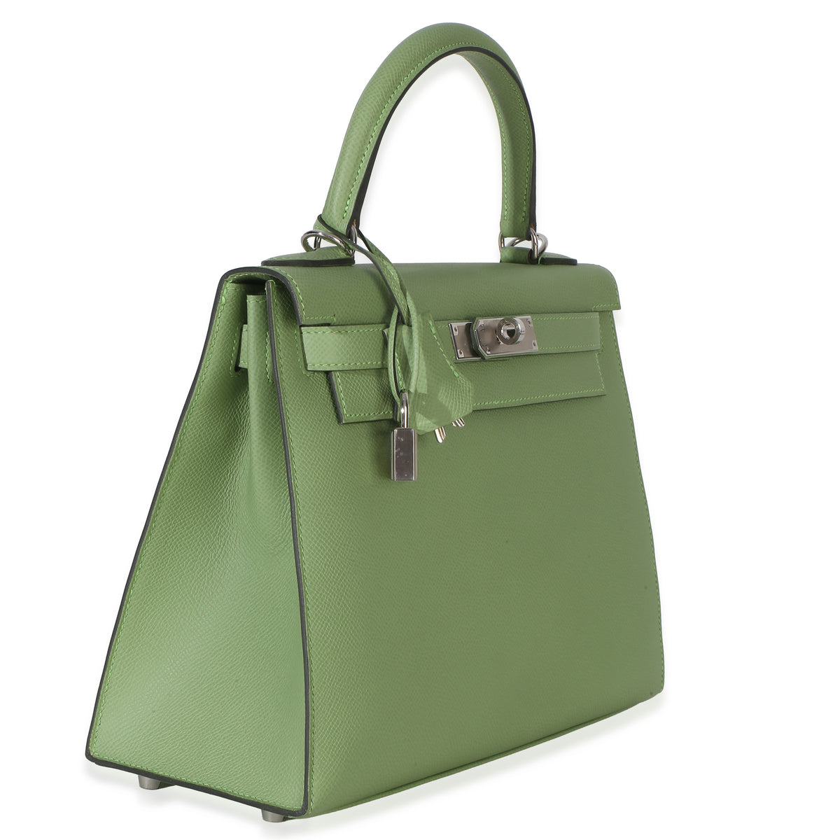 Hermès Vert Criquet Epsom Sellier Kelly 28 PHW Handbag 4