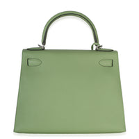 Hermès Vert Criquet Epsom Sellier Kelly 28 PHW Handbag 5