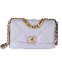 Chanel Purple Calfskin Small 19 Flap Bag Handbag 1