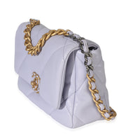 Chanel Purple Calfskin Small 19 Flap Bag Handbag 2