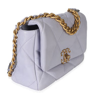 Chanel Purple Calfskin Small 19 Flap Bag Handbag 3
