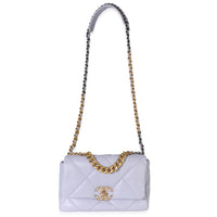 Chanel Purple Calfskin Small 19 Flap Bag Handbag 8