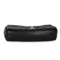 Chanel Paris Bombay Black Quilted Aged Calfskin Medium Pondichery Flap Bag Handbag 5