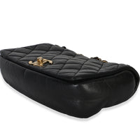 Chanel Paris Bombay Black Quilted Aged Calfskin Medium Pondichery Flap Bag Handbag 6