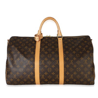 Louis Vuitton Monogram Canvas Keepall Bandouliere 50 Handbag 4