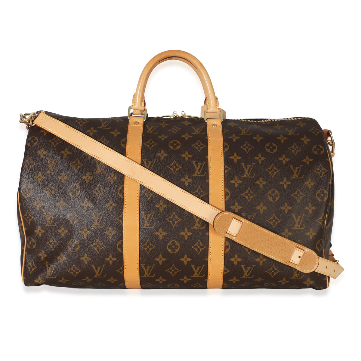 Louis Vuitton Monogram Canvas Keepall Bandouliere 50 Handbag fv