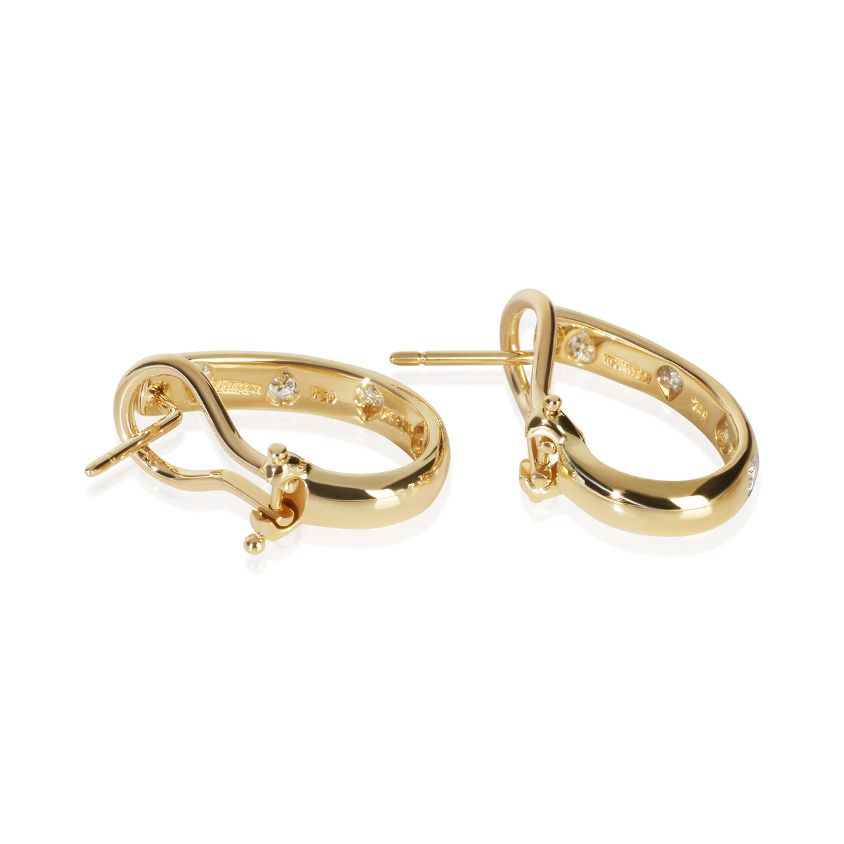 Tiffany & Co. Yellow Gold & Platinum Diamond Etoile Earrings 4
