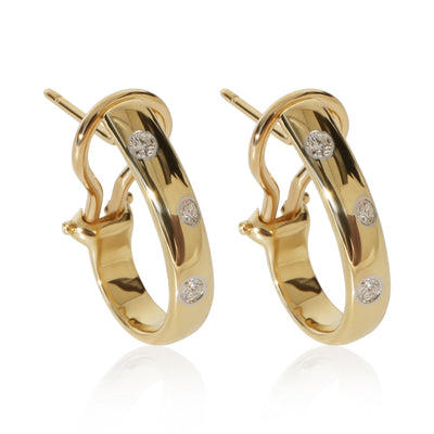 Tiffany & Co. Yellow Gold & Platinum Diamond Etoile Earrings fv