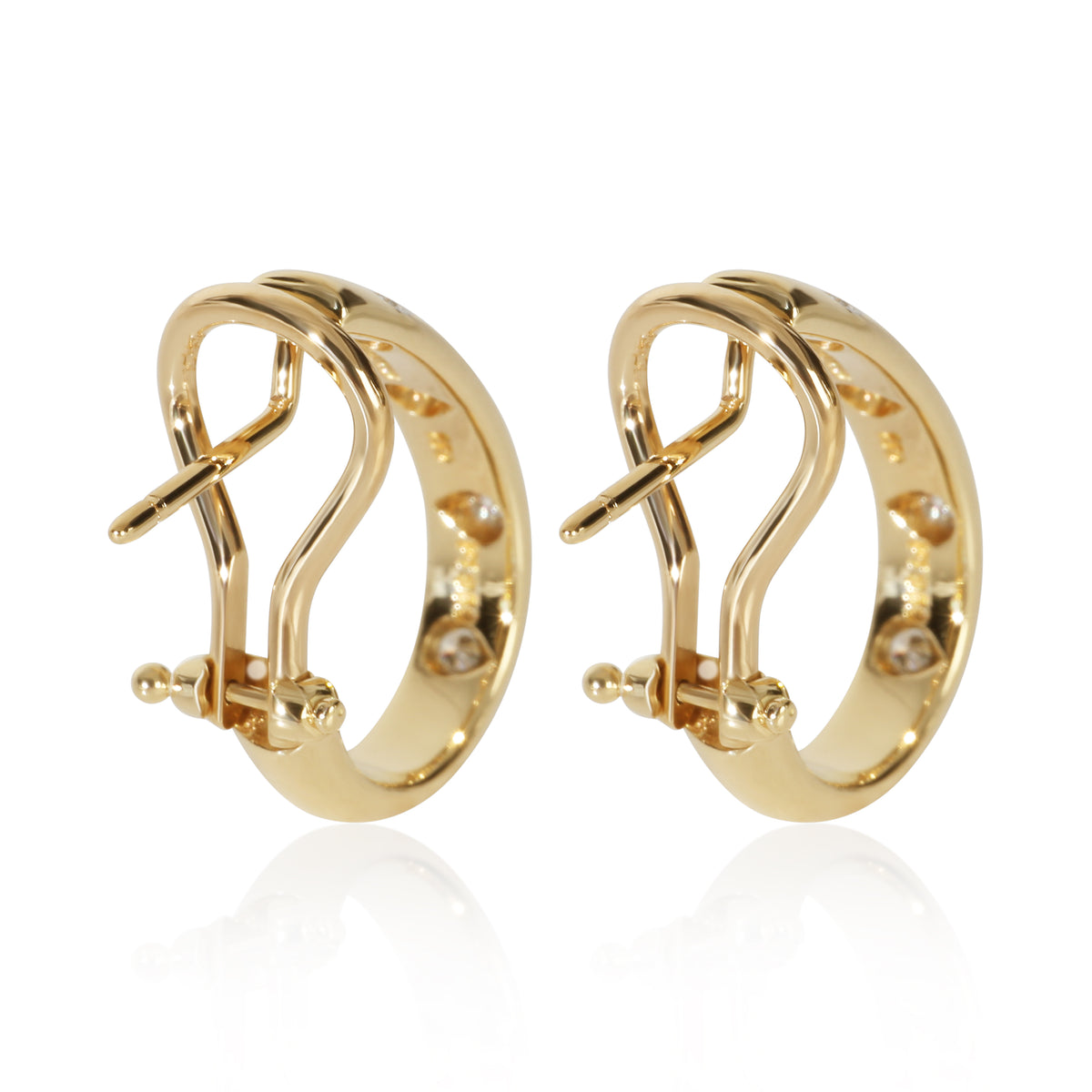Tiffany & Co. Yellow Gold & Platinum Diamond Etoile Earrings 3