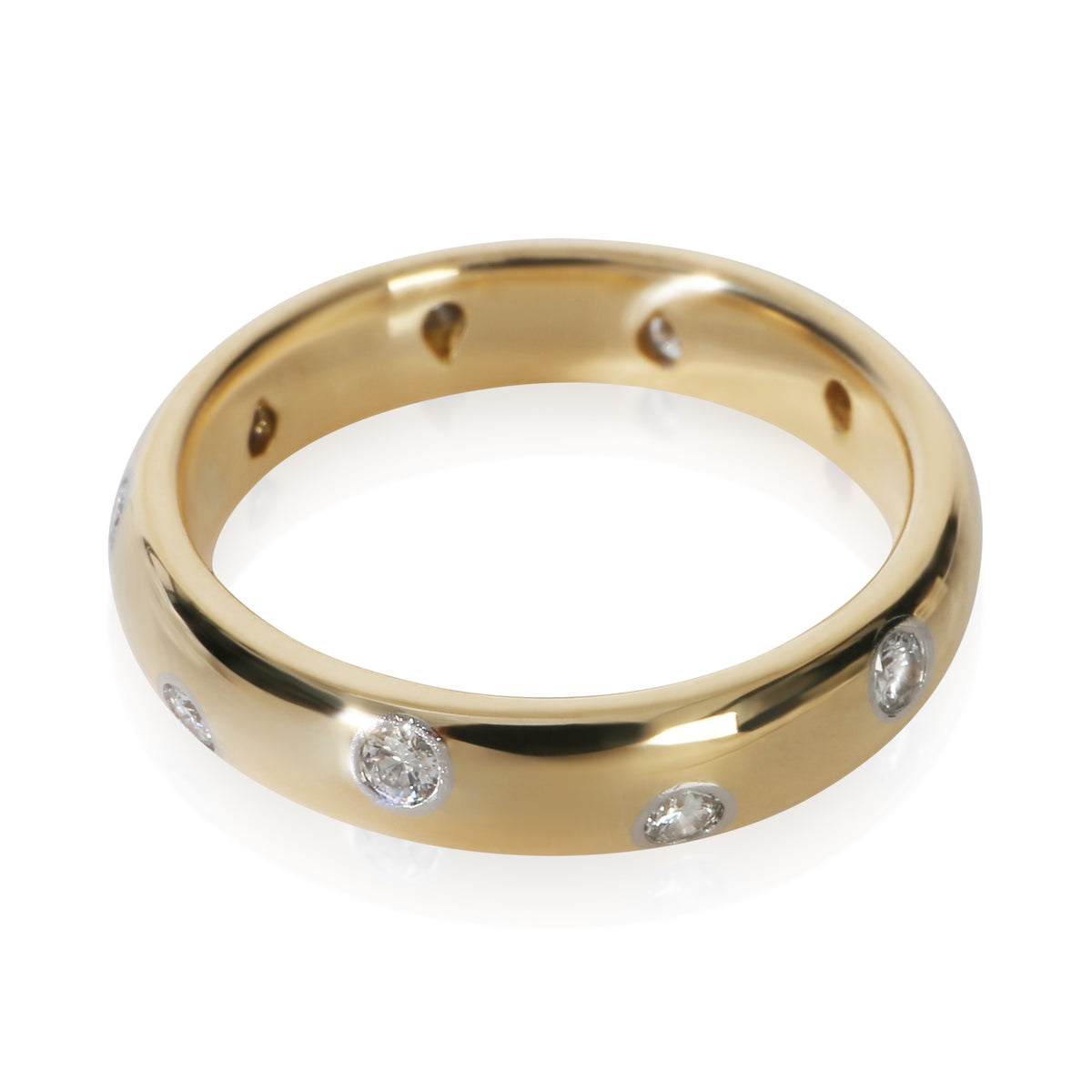 Tiffany & Co. Yellow Gold & Platinum Diamond Etoile Band fv