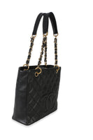 Chanel Black Quilted Caviar Petit Shopping Tote Handbag 3