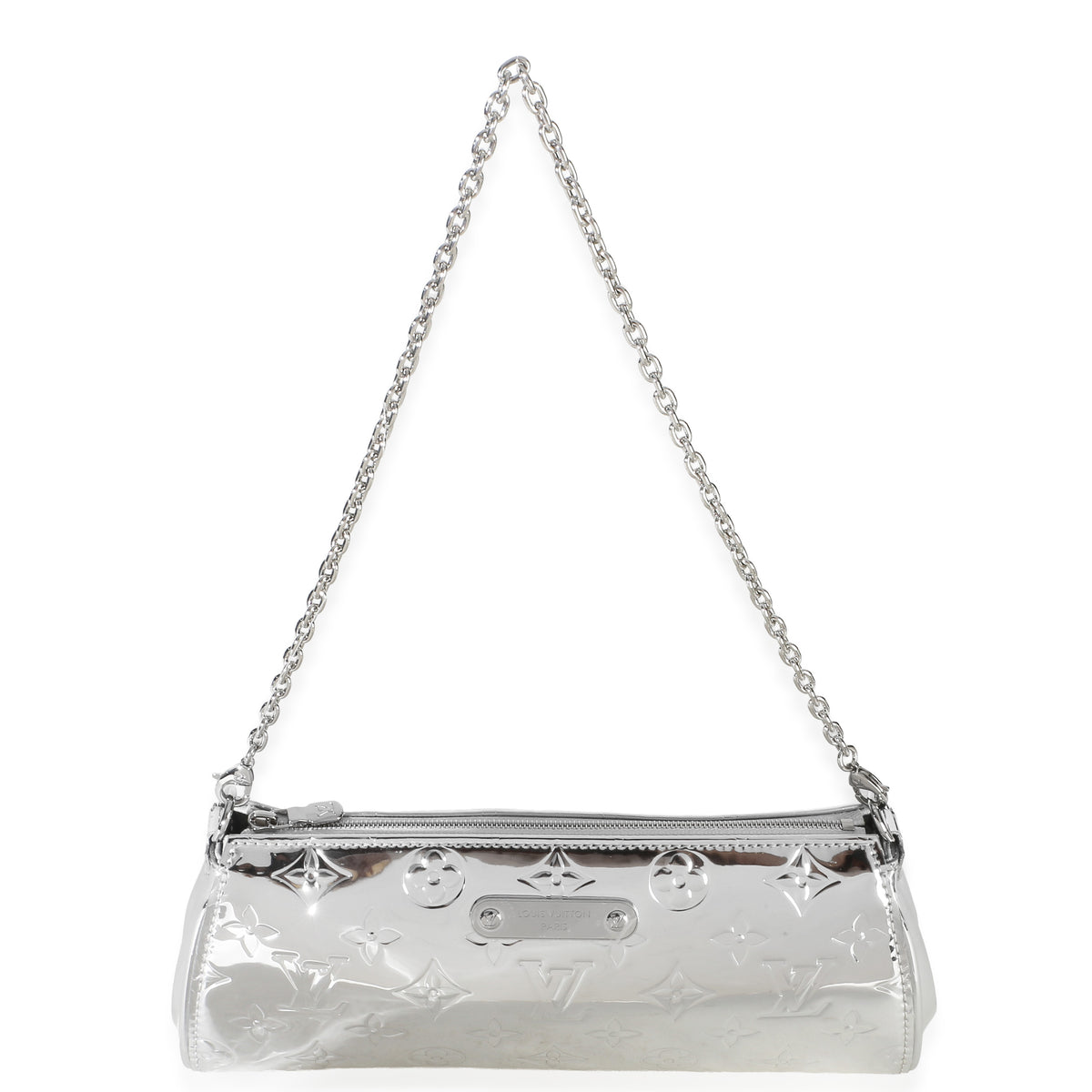 Louis Vuitton Silver Monogram Miroir Pochette Eva Handbag fv