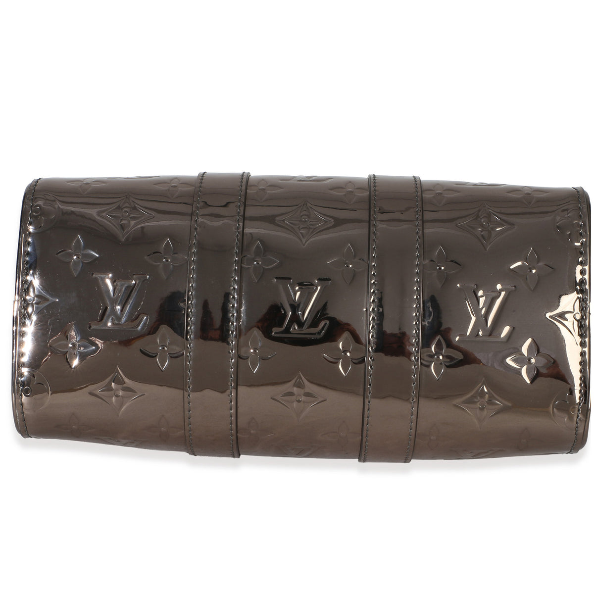 Louis Vuitton Gunmetal Mirror Monogram Heritage Keepall Bandouliere 25 Handbag 5
