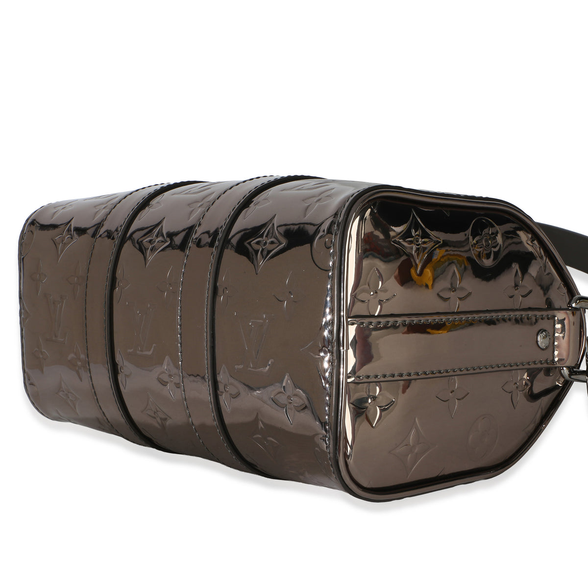 Louis Vuitton Gunmetal Mirror Monogram Heritage Keepall Bandouliere 25 Handbag 6