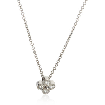 Tiffany & Co. Platinum Diamond Lace Pendant fv