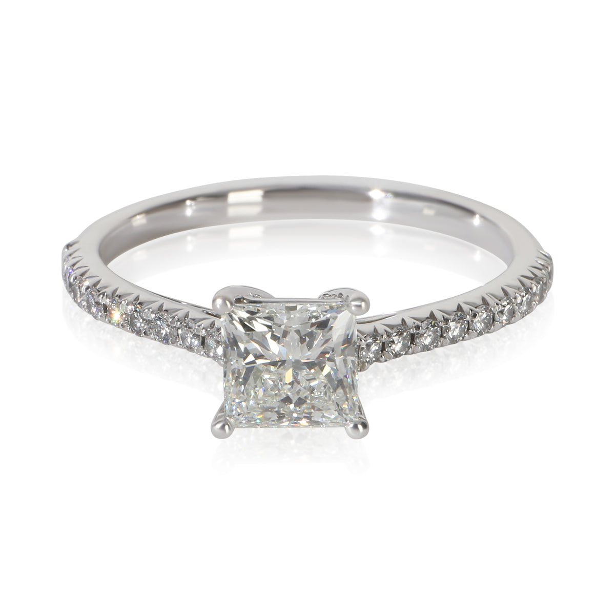 Tiffany & Co. 0.83 ct Princess Diamond Novo Engagement Ring fv