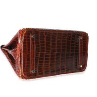 Hermès Miel Shiny Porosus Crocodile Birkin 35 GHW Handbag 7