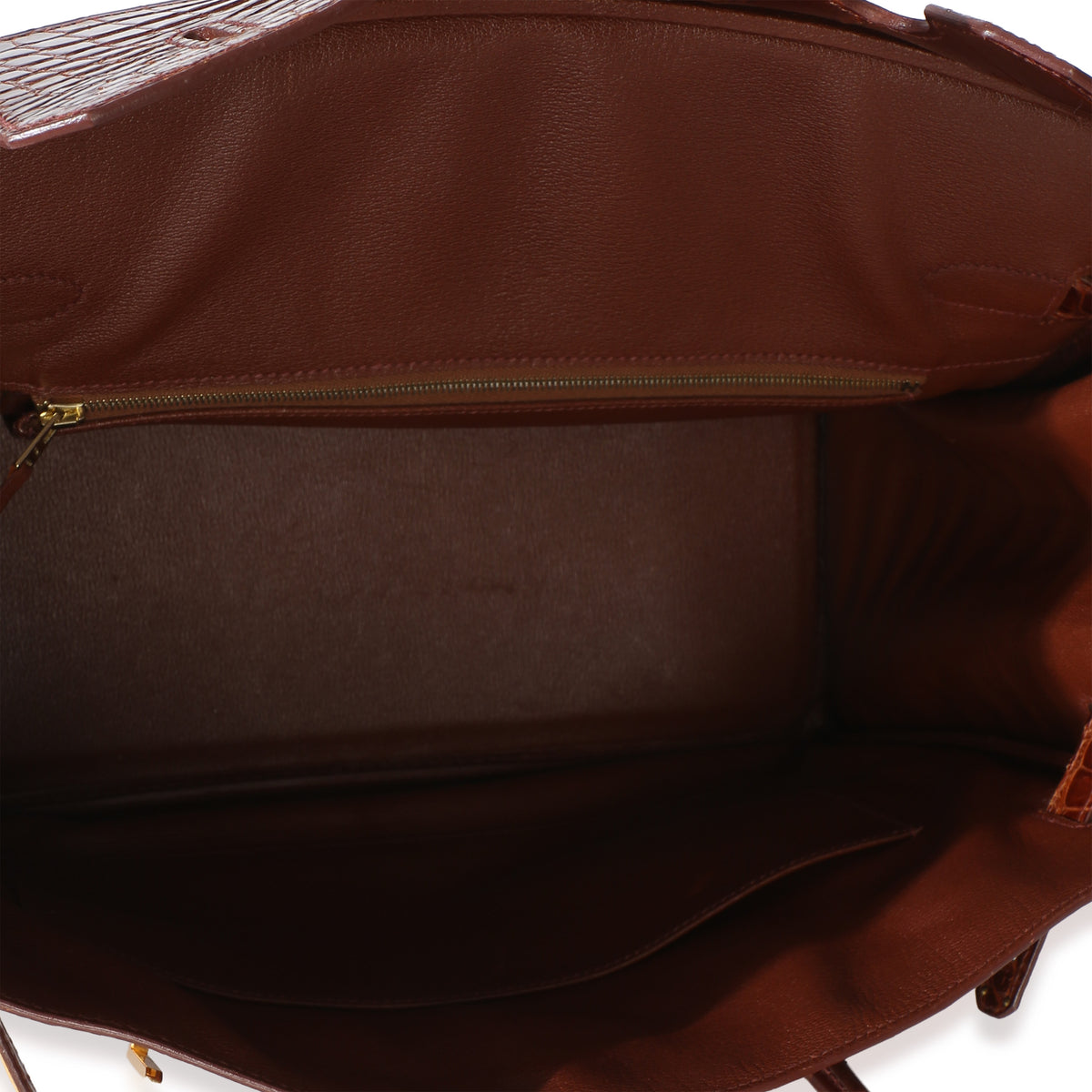 Hermès Miel Shiny Porosus Crocodile Birkin 35 GHW Handbag 9