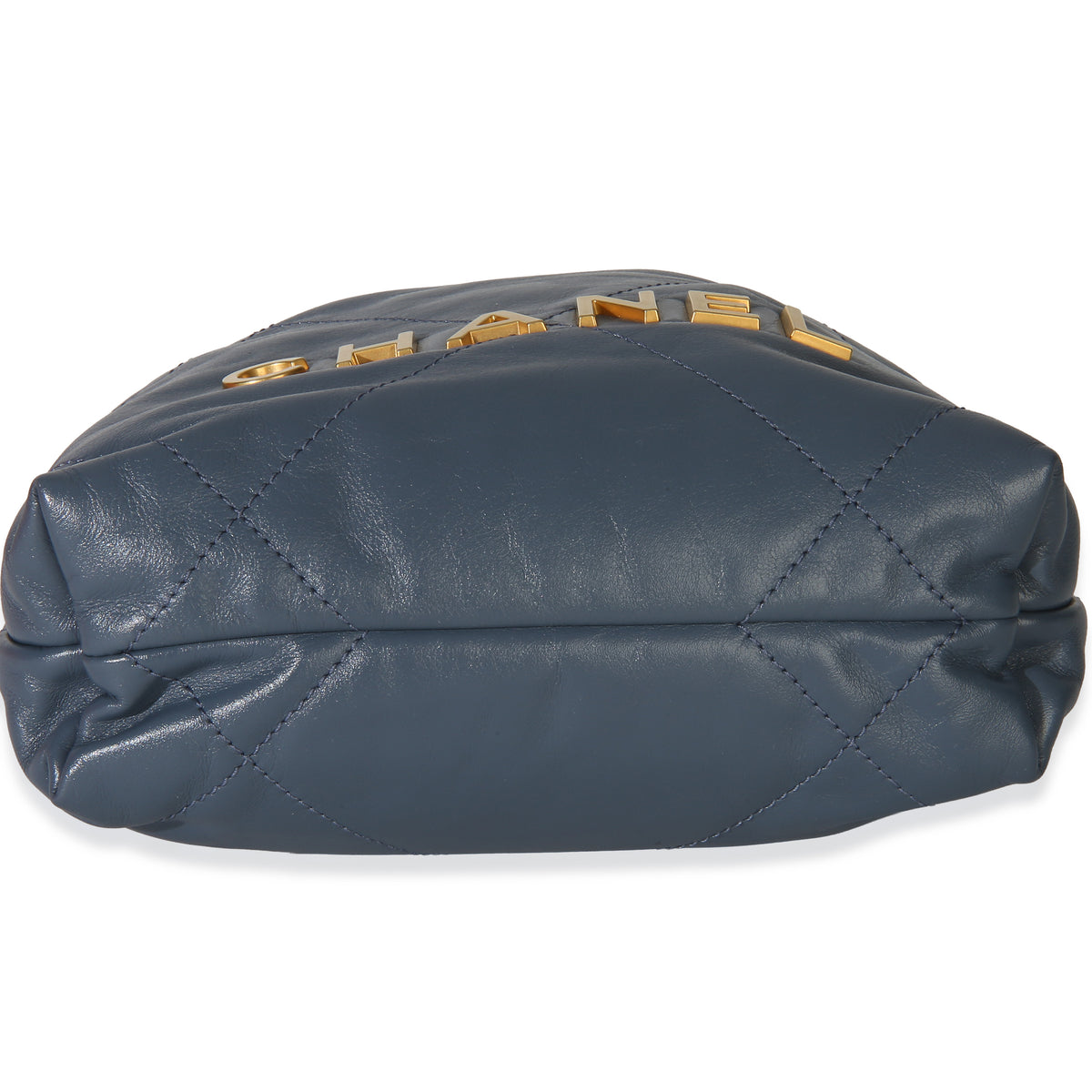 Chanel Blue Quilted Calfskin  22 Mini Hobo Handbag 5