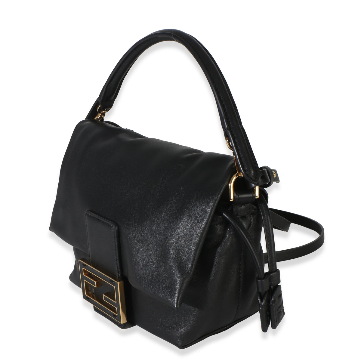 Fendi Black Nappa Small Mamma Baguette Handbag 4