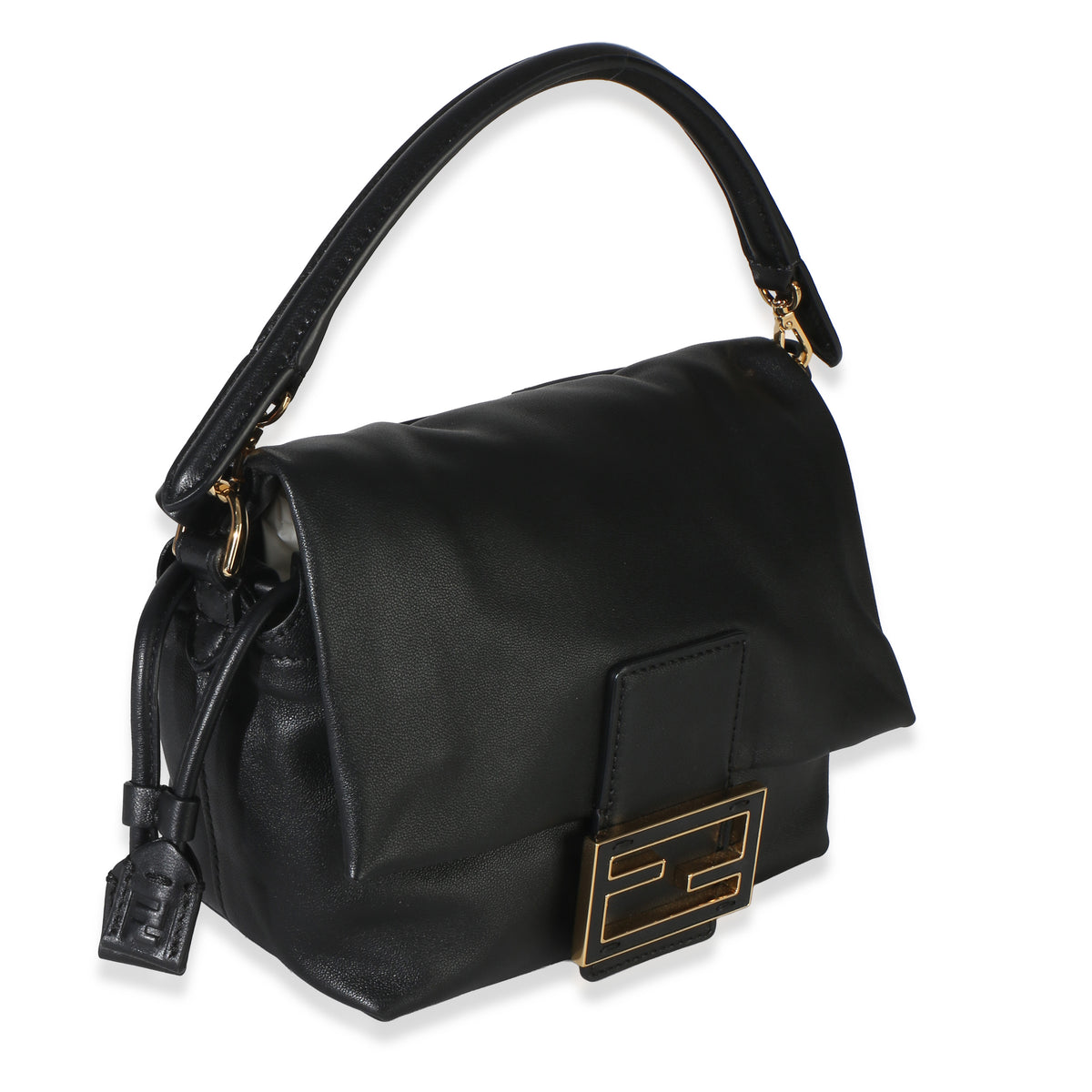 Fendi Black Nappa Small Mamma Baguette Handbag 7