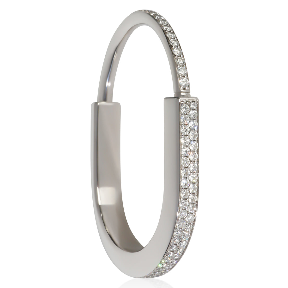 Tiffany & Co. White Gold Diamond Lock Bracelet 2