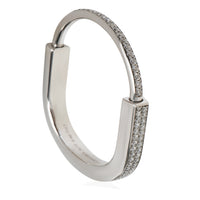 Tiffany & Co. White Gold Diamond Lock Bracelet 5
