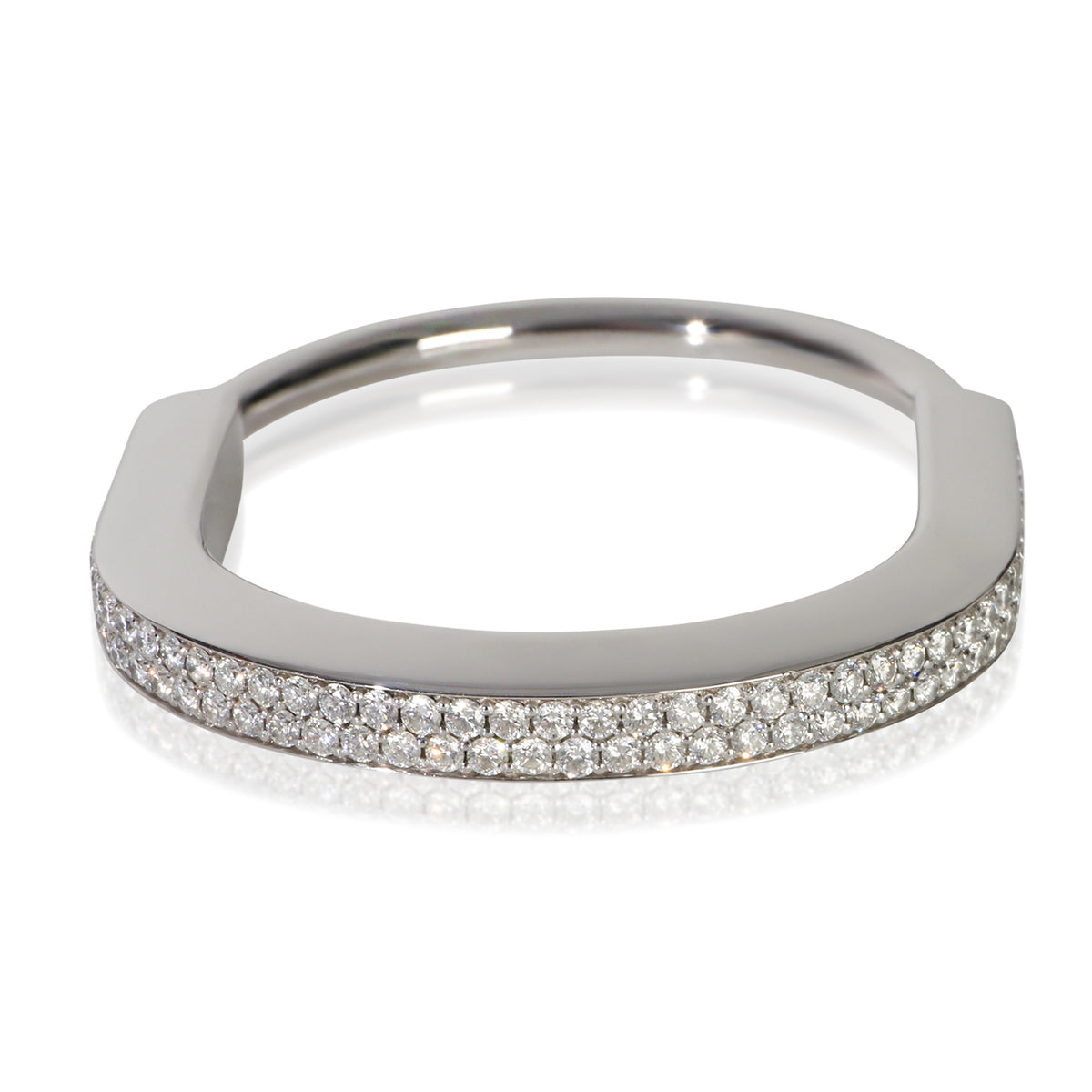 Tiffany & Co. White Gold Diamond Lock Bracelet fv