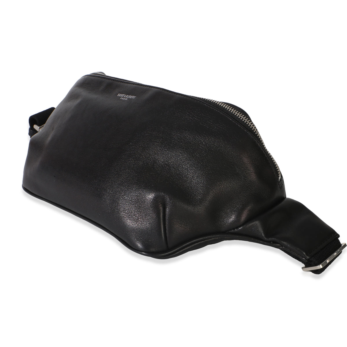 Saint Laurent Black Smooth Calfskin Marsupio Belt Bag Handbag 6